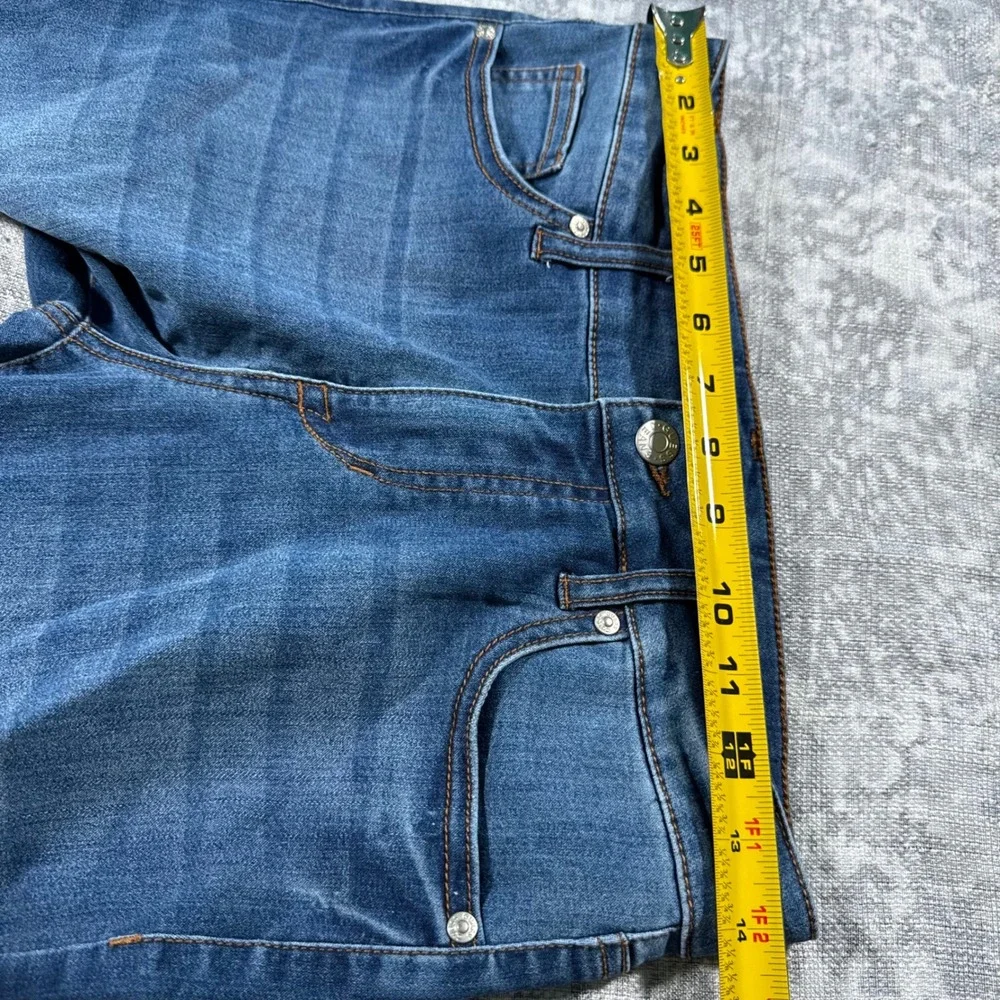 Guess Slim Jeans Women's 28 Blue Raw Hem Mid Rise Medium Wash - Picture 5 of 11